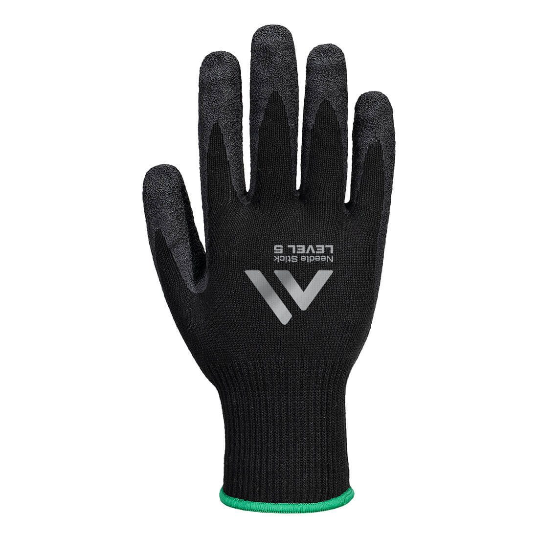A793 - Needle Resistant F10 Latex Crinkle Glove in Black