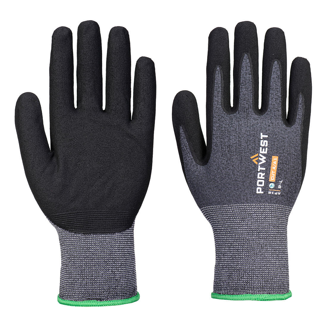AP12 - SG Grip 15 Eco Nitrile Glove (Pk12) in Grey/Black