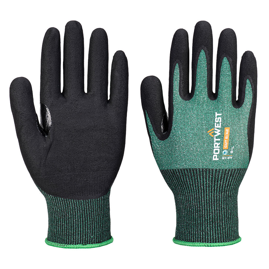 AP15 - SG Cut B18 Nitrile Glove (Pk12) in Green/Black
