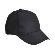 B010 - Six Panel Baseball Cap in Black