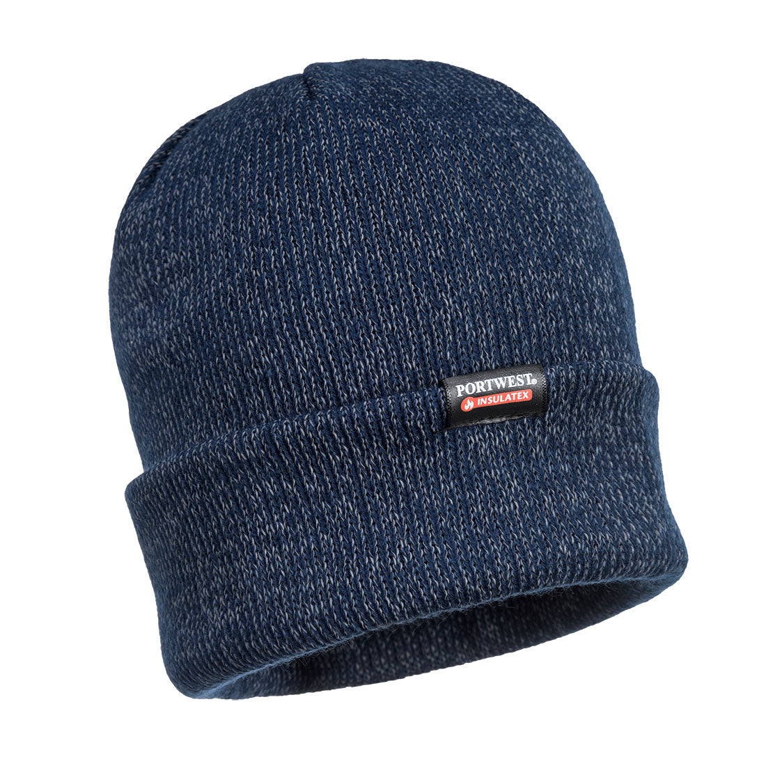 B026 - Insulated Reflective Knit Beanie in Navy
