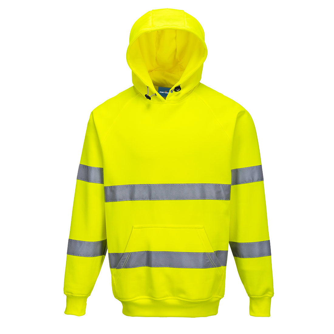 B304 - Brush Fleece Hoodie With Tape in Yellow