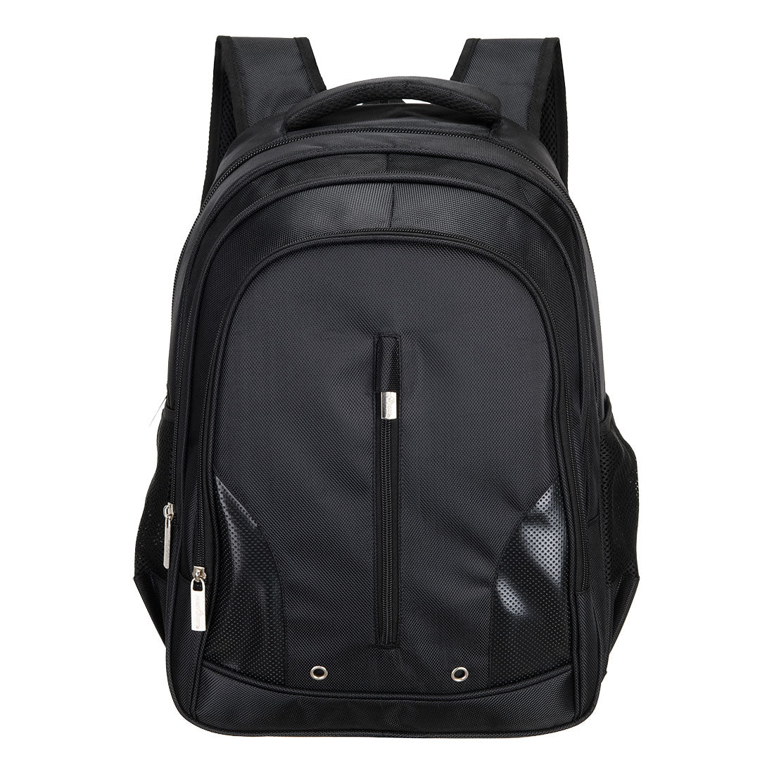B916 - Triple Pocket Backpack in Black