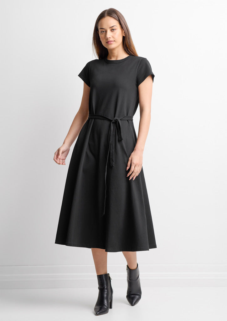 BBS2605L Womens Grace T-Shirt Midi Dress - Black
