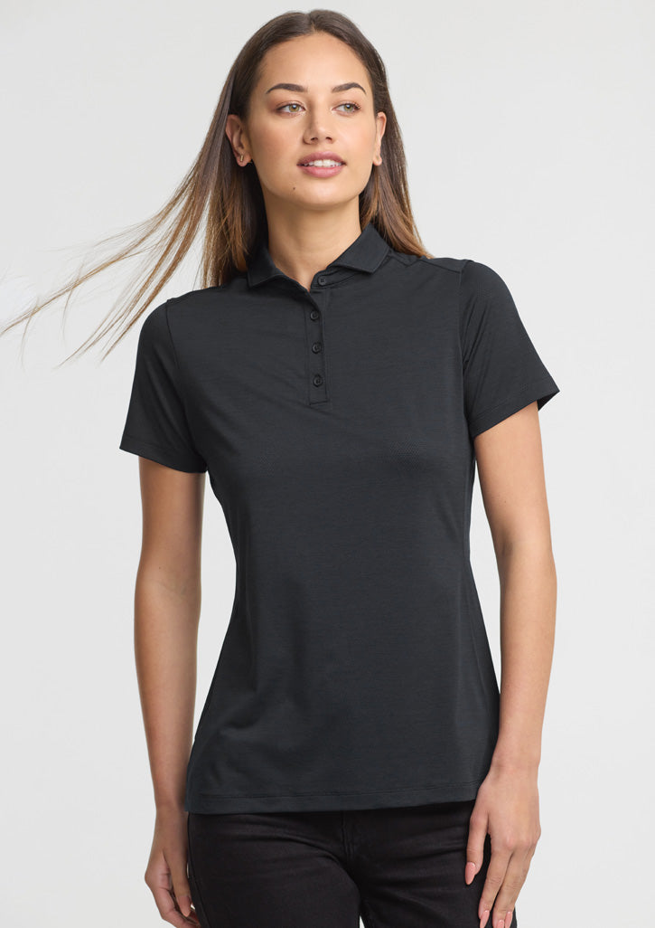BP2610LS Womens Phoenix Short Sleeve Polo - Black
