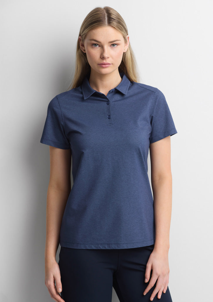 BP2616LS Womens Venture Short Sleeve Polo - Denim Blue