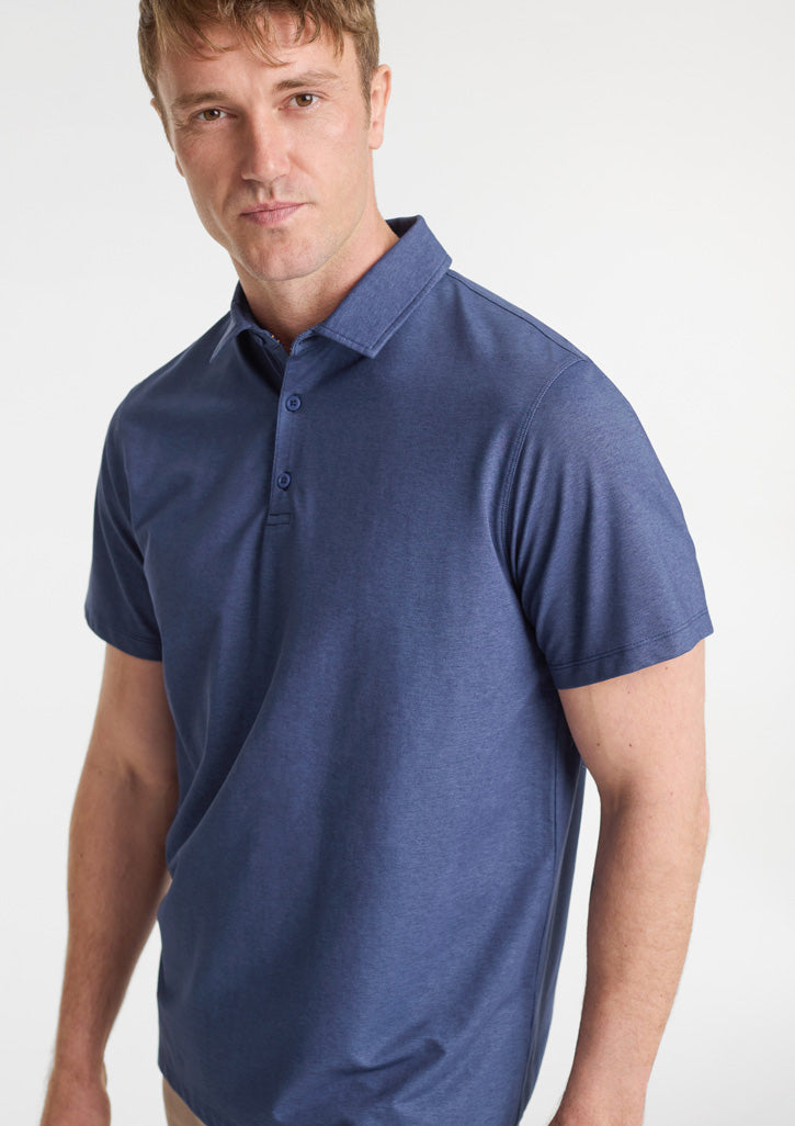 BP2616MS Mens Venture Short Sleeve Polo - Denim Blue