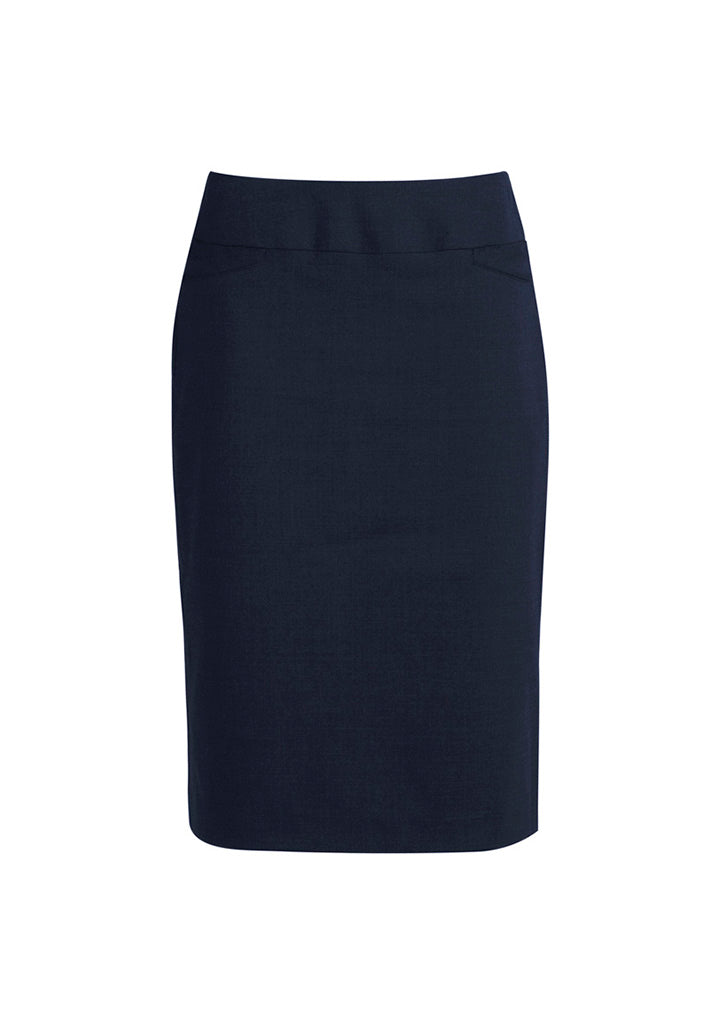 BS128LS Womens Classic Knee Length Skirt - Navy