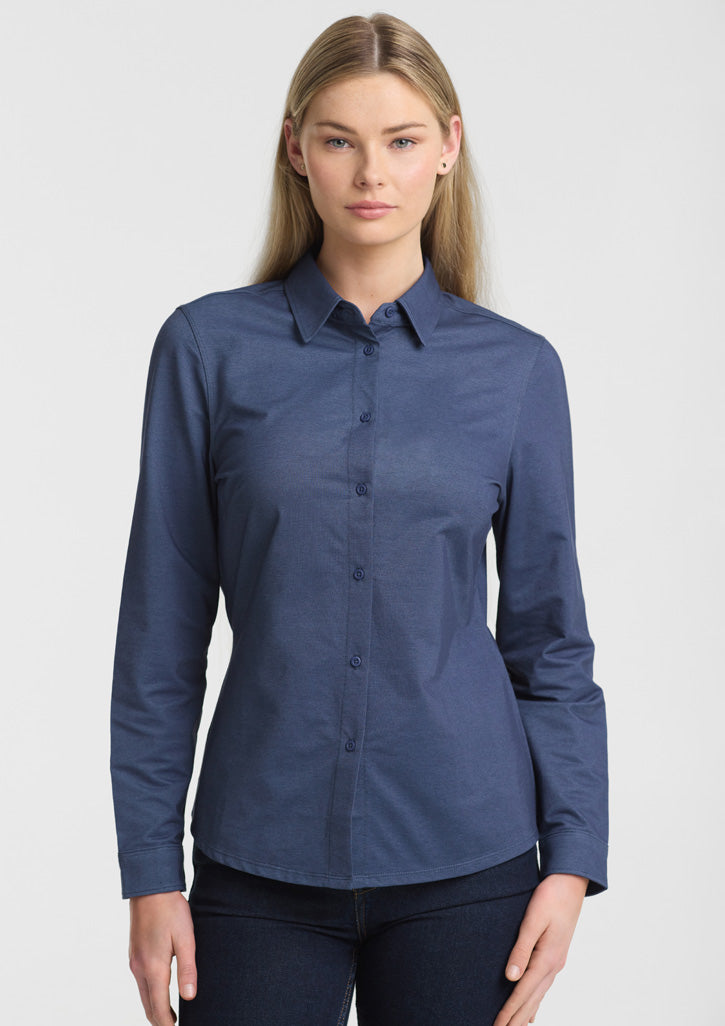 BS2619LL Womens Venture Long Sleeve Shirt - Denim Blue