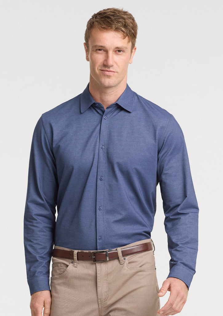 BS2619ML Mens Venture Long Sleeve Shirt - Denim Blue