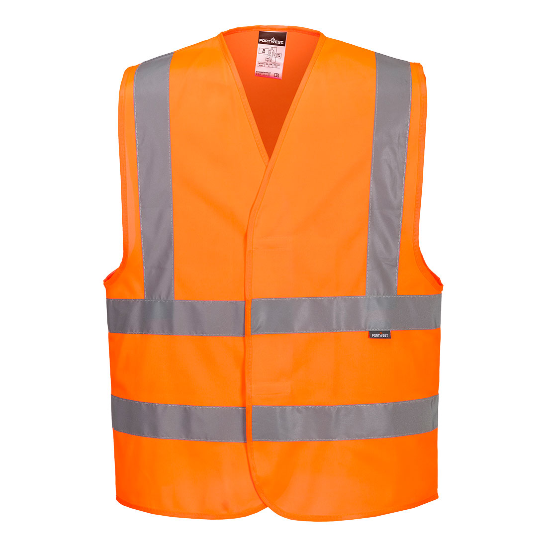 C470 - Hi-Vis Two Band and Brace Vest in Orange