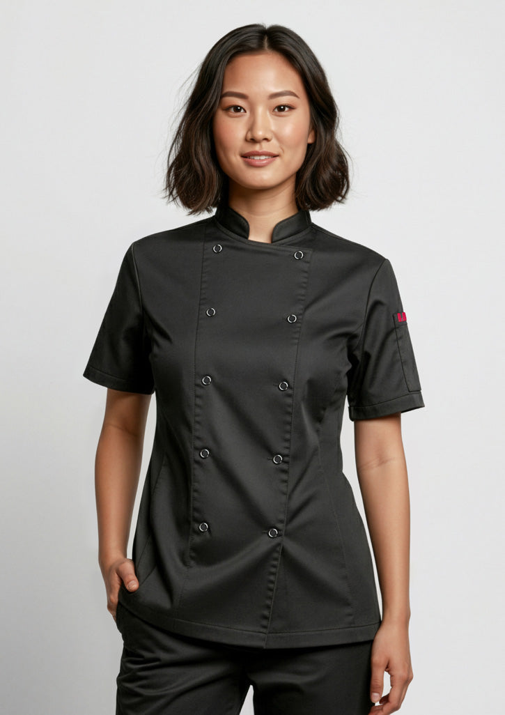 CH232LS Womens Zest Short Sleeve Jacket - Black