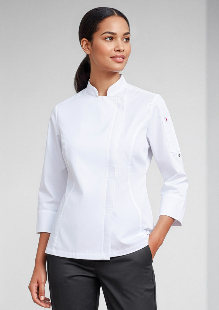 CH330LL Womens Alfresco Long Sleeve Chef Jacket - White