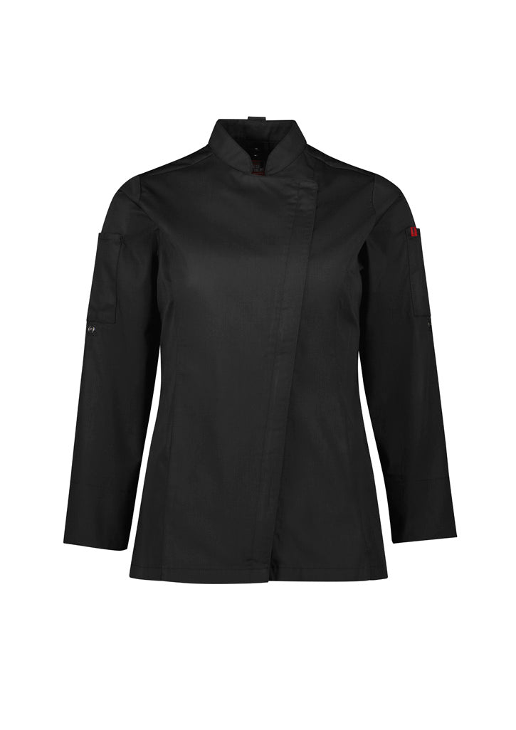 CH330LL Womens Alfresco Long Sleeve Chef Jacket - Black
