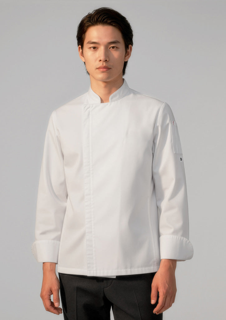 CH330ML Mens Alfresco Long Sleeve Chef Jacket - White