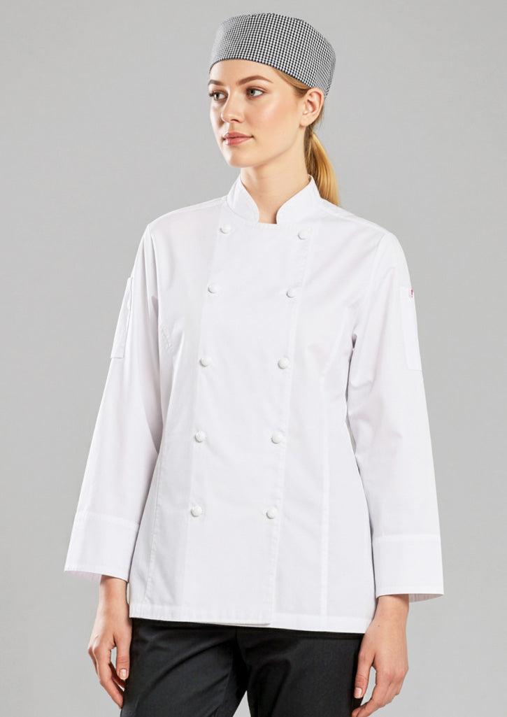 CH430LL Womens Gusto Long Sleeve Chef Jacket - White