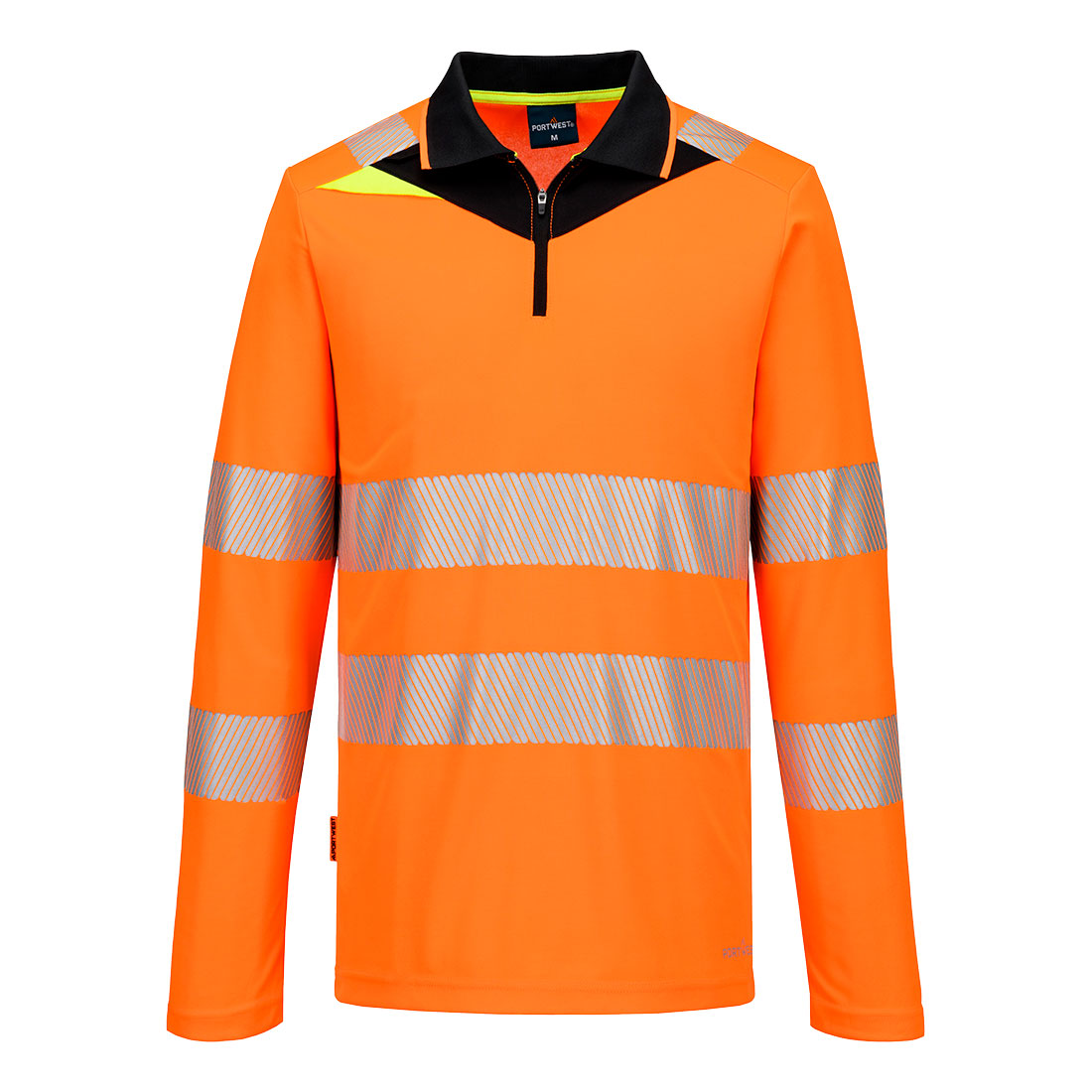 DX419 - DX4 Hi-Vis Polo Shirt L/S in Orange/Black