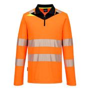 DX419 - DX4 Hi-Vis Polo Shirt L/S in Orange/Black
