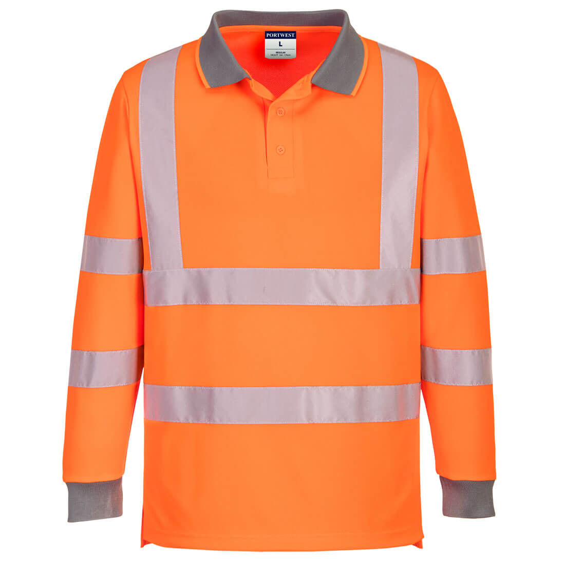 EC11 - Eco Hi-Vis Polo Shirt L/S (6 Pack) in Orange