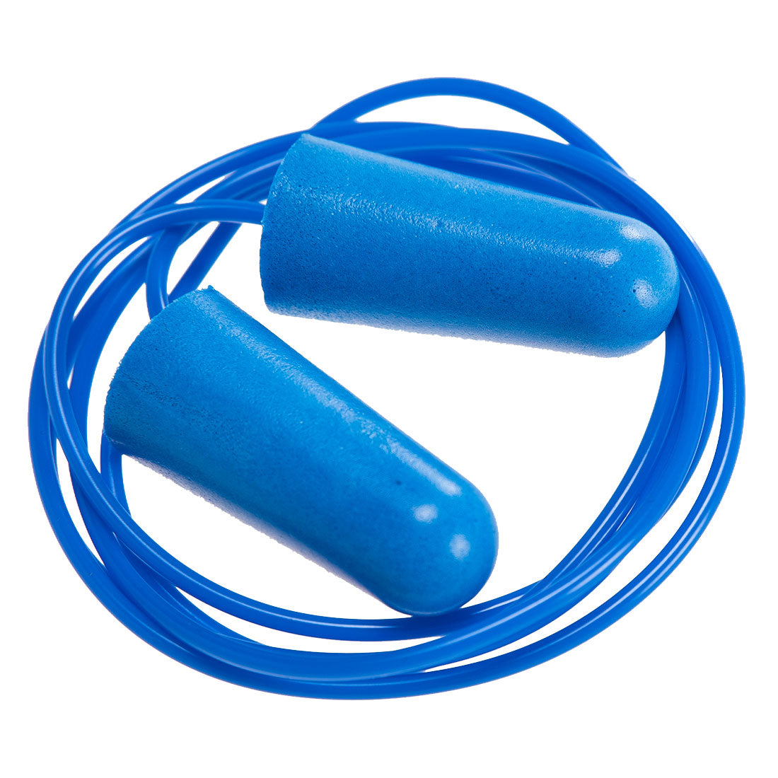 EP30 - Detectable Corded PU Foam Ear Plugs (200 pairs) in Blue