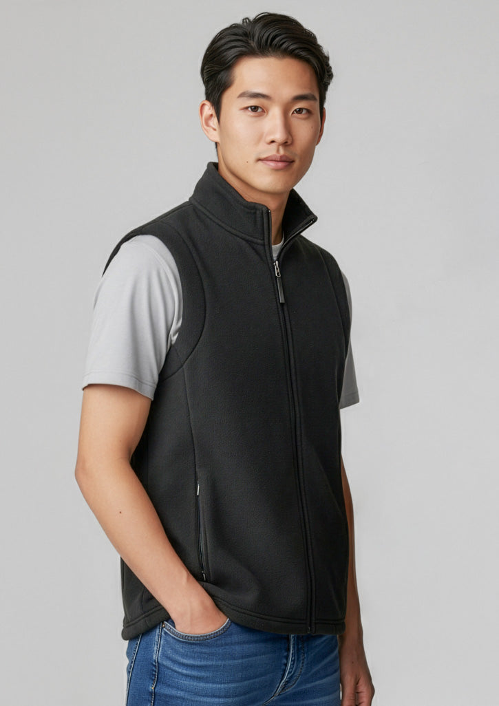 F233MN Mens Plain Vest - Black