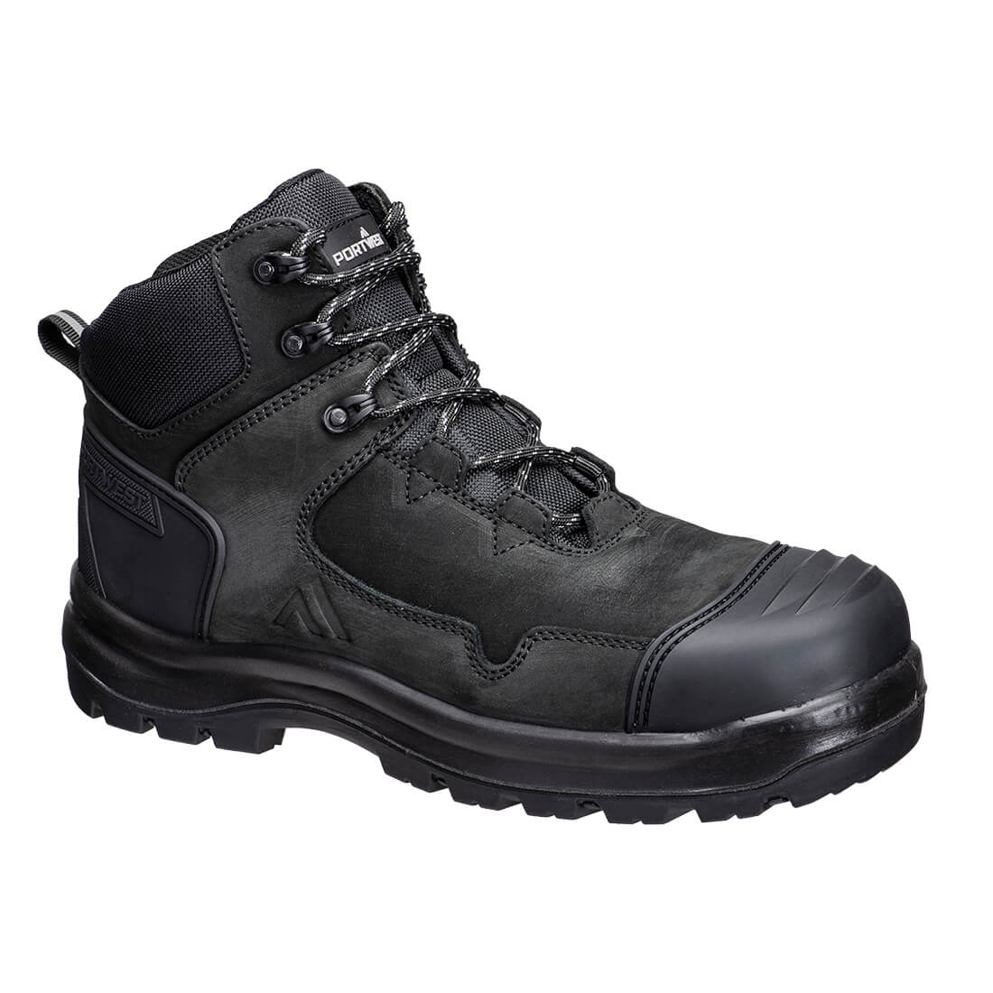 FD04 - Composite Nubuck Leather Mid Boot S3S HRO SR FO SC LG in Black