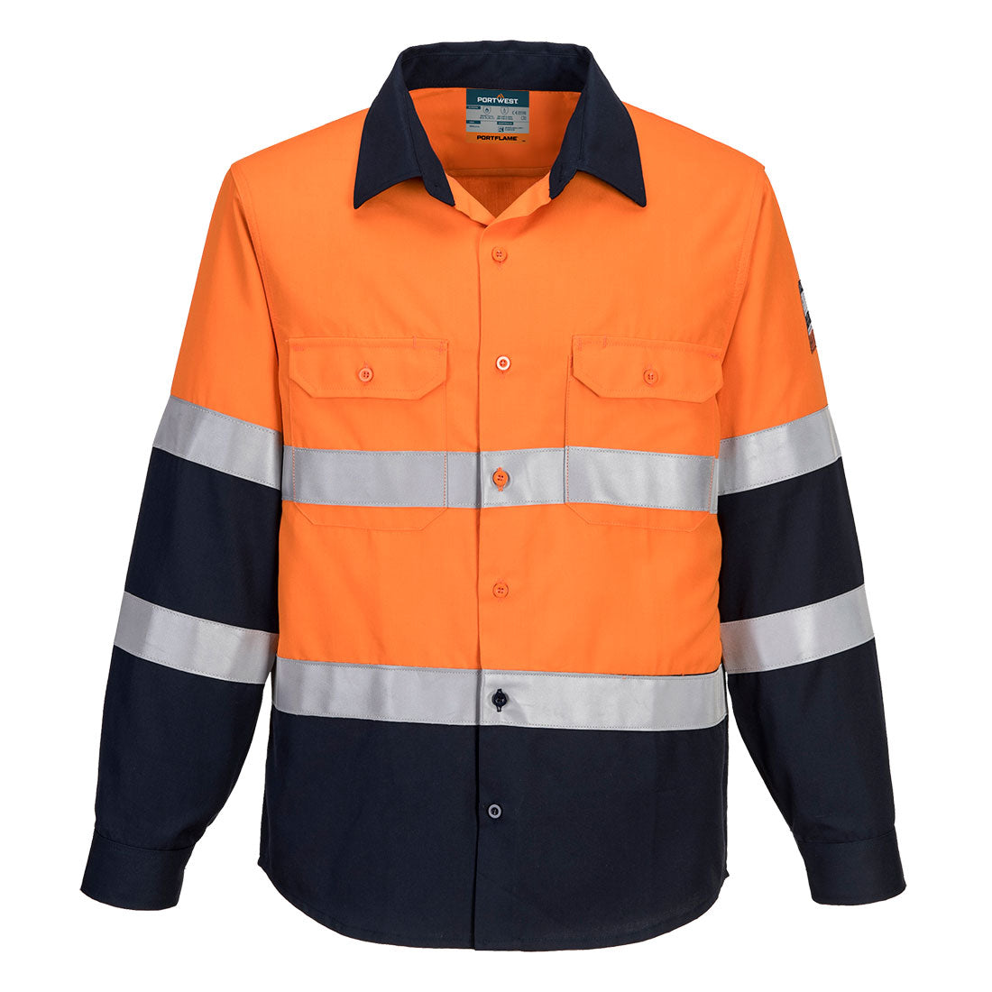 FR04 - Portflame FR Class D/N Shirt in Orange/Navy