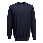 FR12 - Modaflame Knit Anti-Static FR Long Sleeve Sweatshirt in Navy