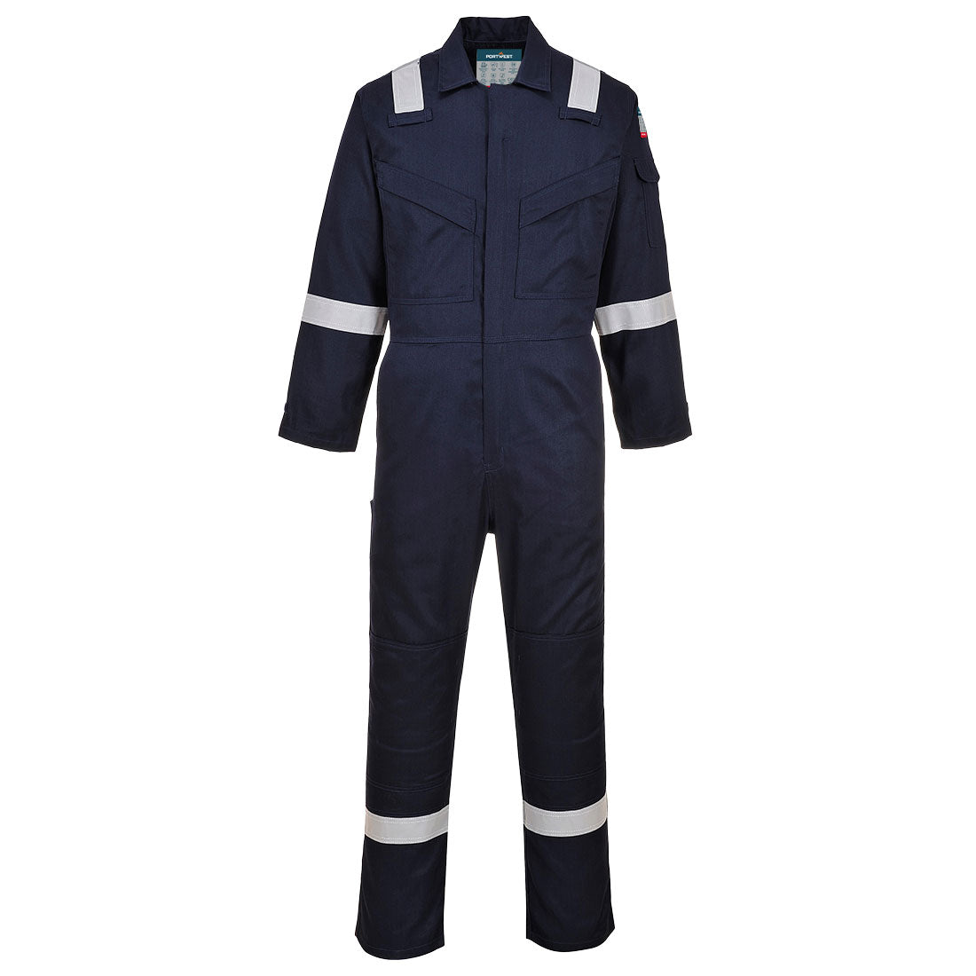 FR21 - Bizflame Work Super Light Weight Anti-Static FR Coverall in Navy