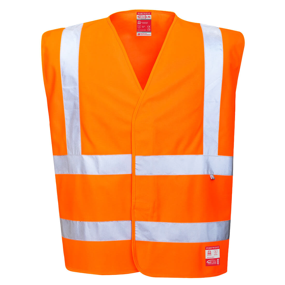 FR71 - Bizflame Hi-Vis Anti-Static FR Vest in Orange