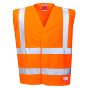 FR71 - Bizflame Hi-Vis Anti-Static FR Vest in Orange