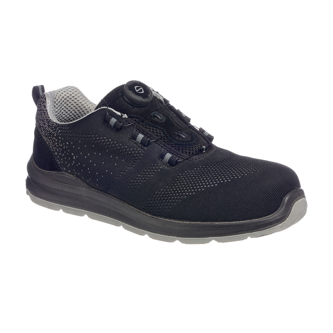 FT08 - Wire Lace Safety Trainer S1P in Black/Grey