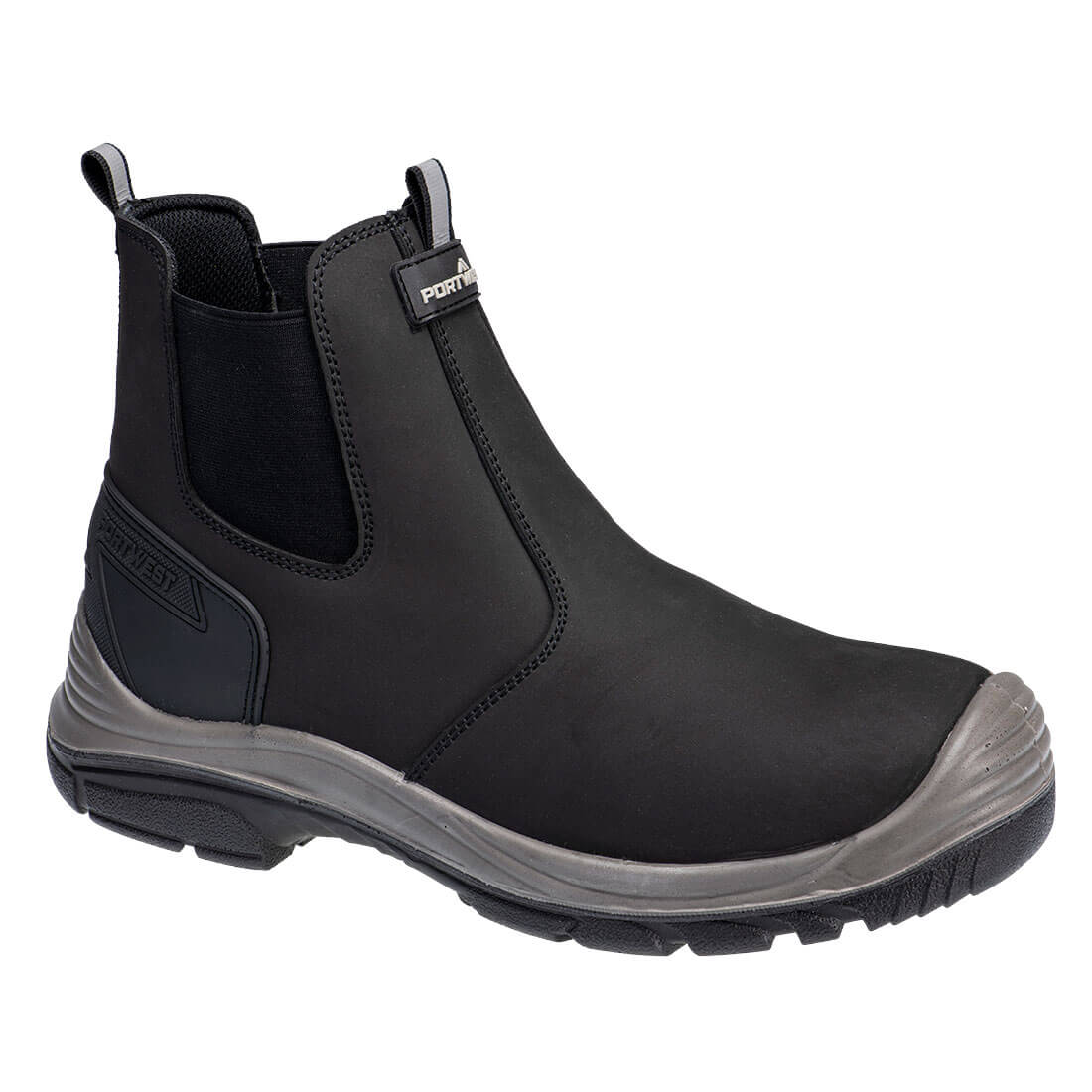 FV02 - Steel Action Nubuck Dealer Boot S7 SC FO SR in Black/Grey