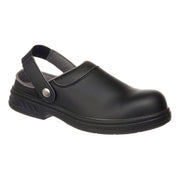 FW82 - Slip-On Safety Clog SB FO SR WPA E A in Black