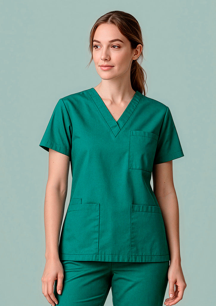 H10612 Unisex Classic Scrub Top - Hunter Green