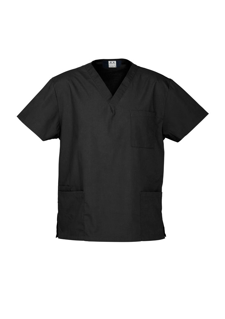 H10612 Unisex Classic Scrub Top - Black