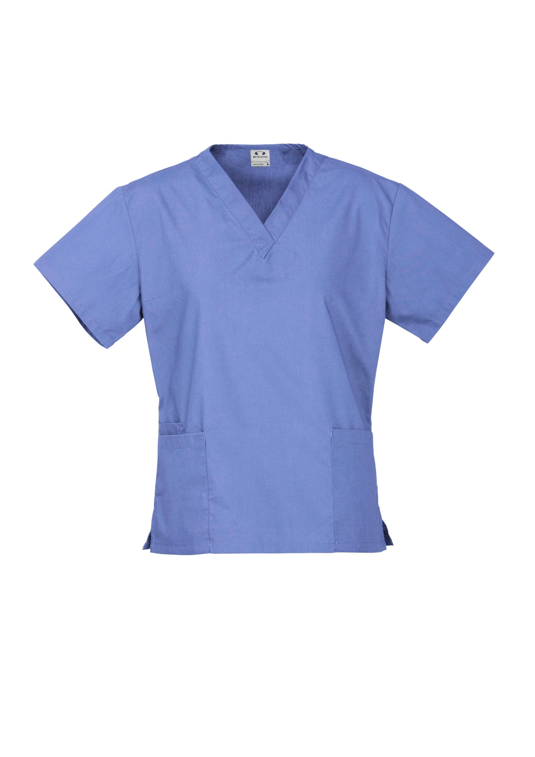 H10622 Womens Classic Scrub Top - Mid Blue