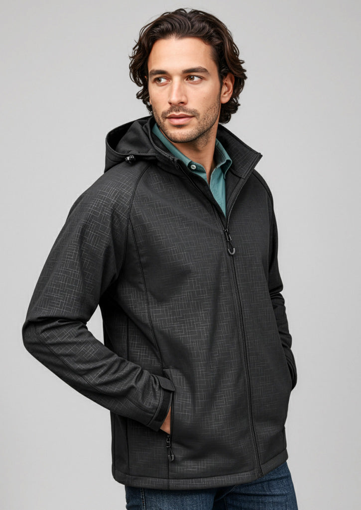 J135M Mens Geo Jacket - Black
