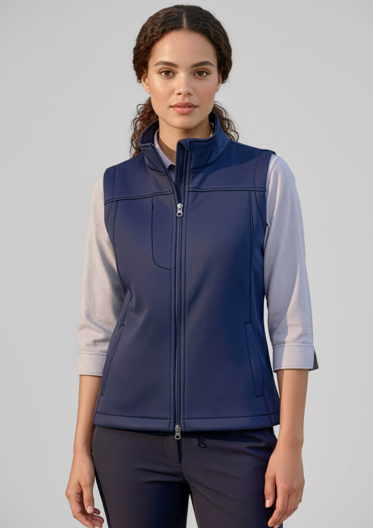 J29123 Womens Softshell Vest - Navy