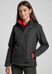 J307K Kids Geneva Jacket - Black/Red
