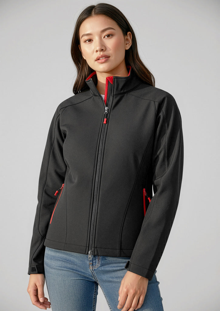 J307L Womens Geneva Jacket - Black/Red