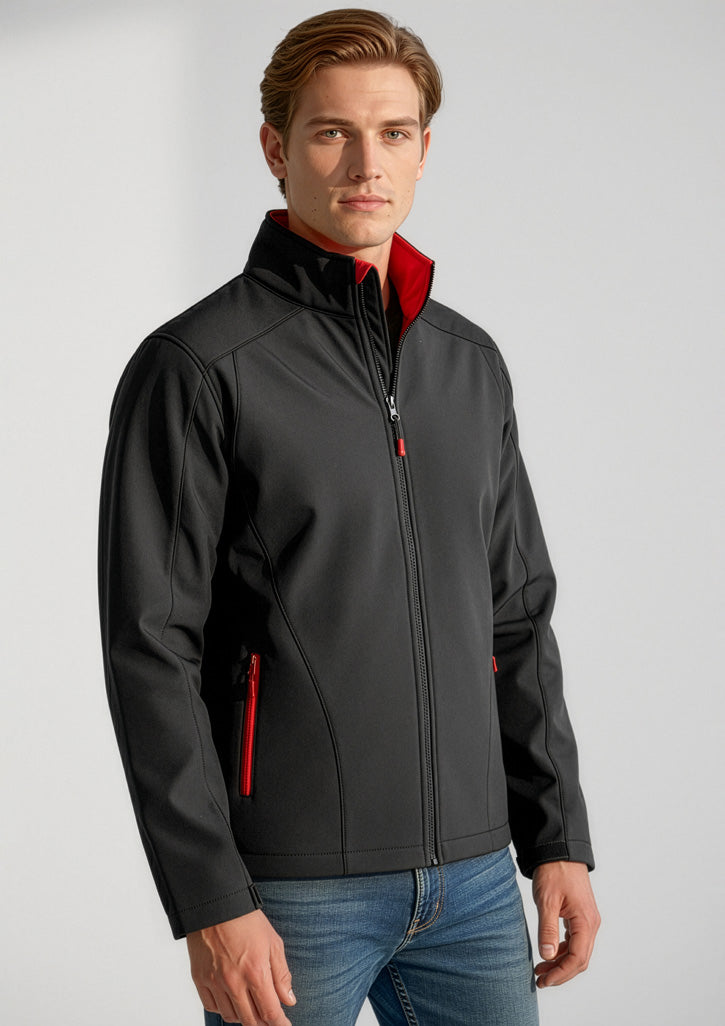 J307M Mens Geneva Jacket - Black/Red