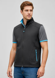 J404M Mens Geneva Vest - Black/Cyan