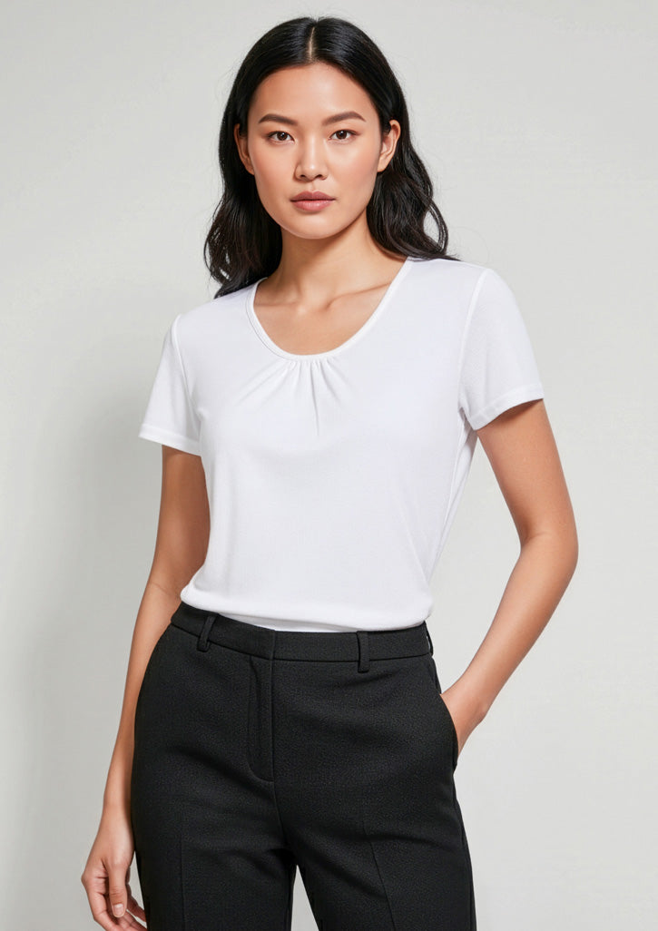 K315LS Womens Chic Top - White