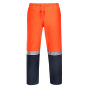 K8101 - Huski Farmers Hi-Vis Contrast Rain Pants in Orange/Navy
