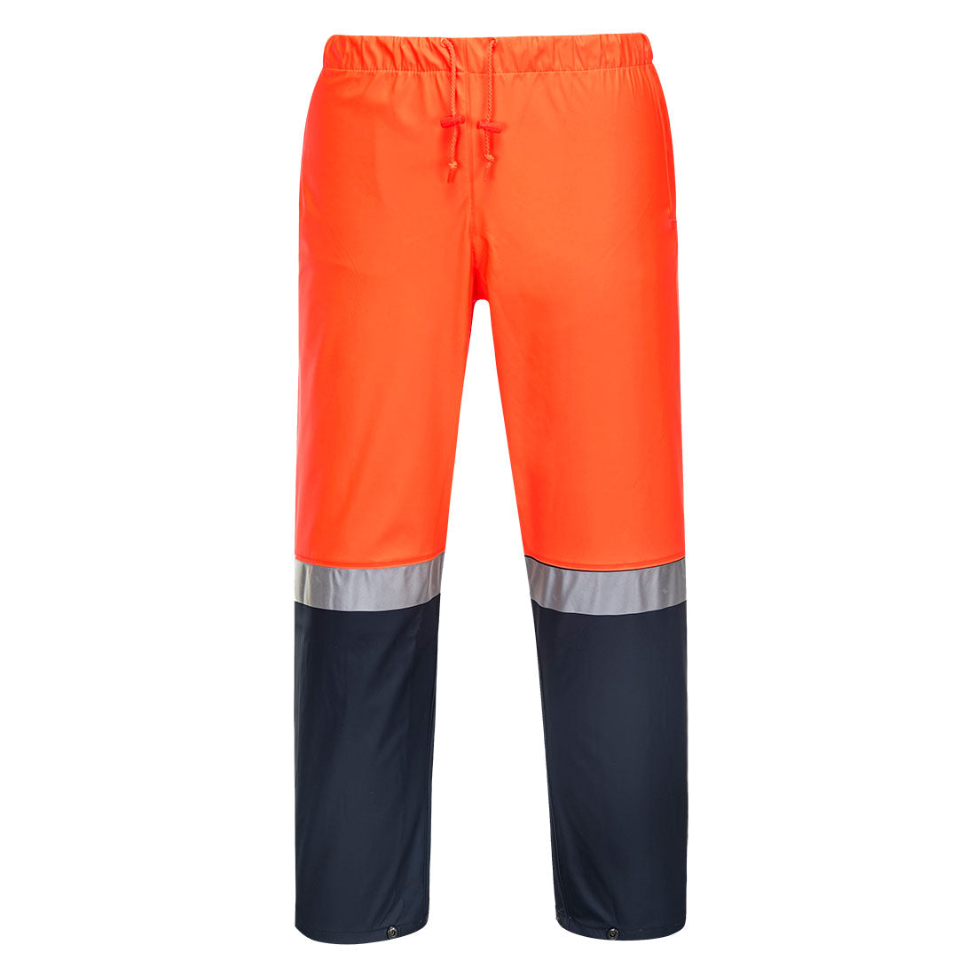 K8101 - Huski Farmers Hi-Vis Contrast Rain Pants in Orange/Navy