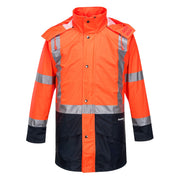 K8104 - Huski Farmers Hi-Vis Contrast Jacket in Orange/Navy