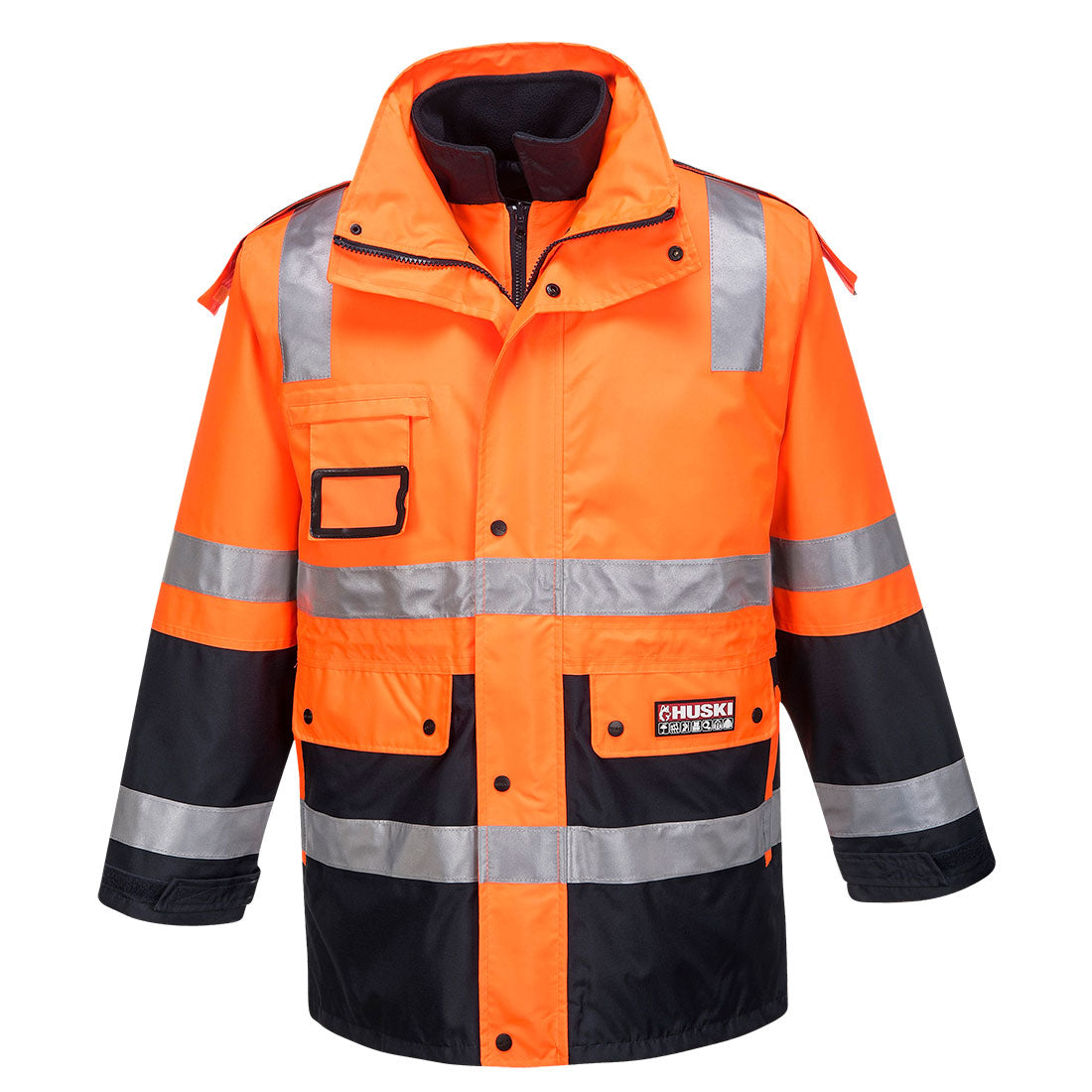 K8106 - Huski Venture Hi-Vis 4-in-1 Contrast Jacket in Orange/Navy