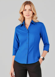 LB3600 Womens Oasis 3/4 Sleeve Shirt - Electric Blue