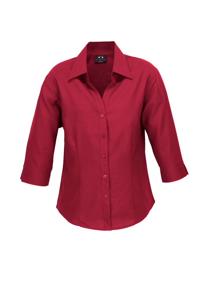 LB3600 Womens Oasis 3/4 Sleeve Shirt - Cherry